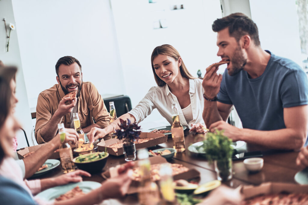 friends eating together